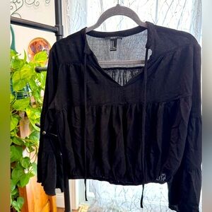 Forever 21 crop top with bell sleeves size Medium